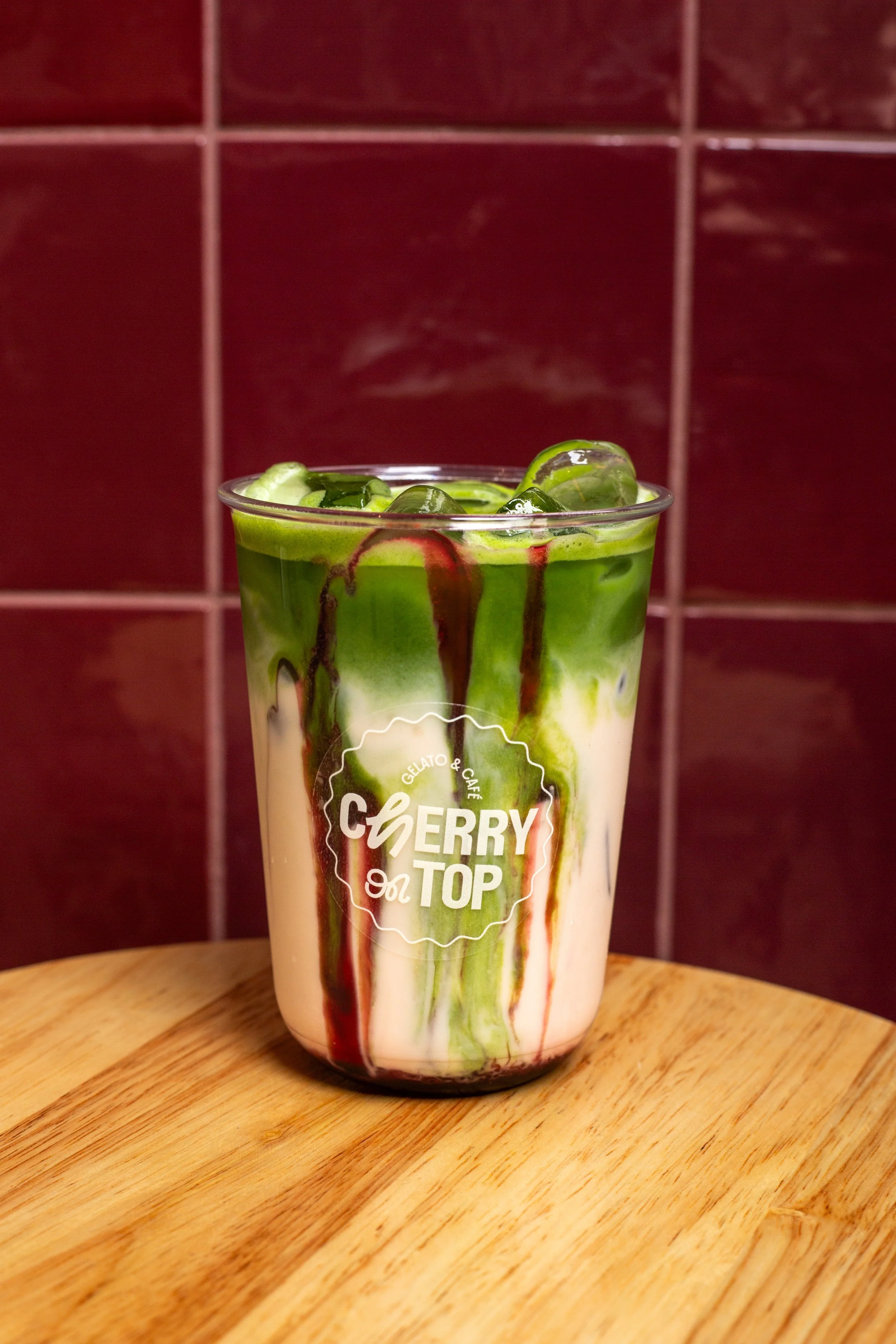 Cherry Matcha Latte from Cherry on Top