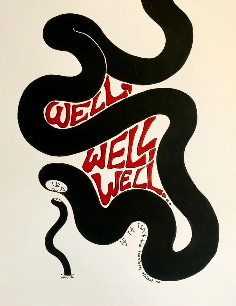 could you get any smaller?
2025.
ink and acrylic on paper
11 X 14"