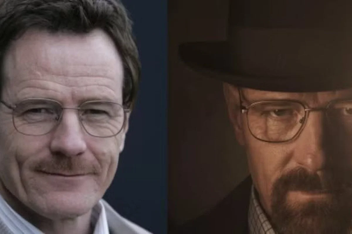 Split image of two men, one smiling and the other with a serious expression. The man on the left has light skin, brown hair, glasses, and a light-colored shirt, while the man on the right has a darker hat, glasses, a mustache, and beard, and wears a dark suit.