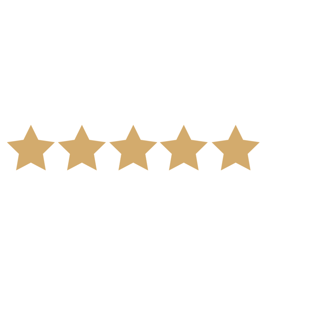 Une illustration d'une étoile dorée avec une note de 5 étoiles en dessous, représentant une évaluation ou une critique positive.