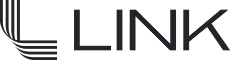 Logo featuring the word 'LINK' with stylized lines on the left.