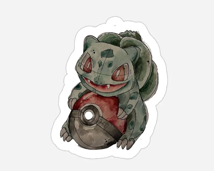 Watercolor Anime-Inspired Stickers