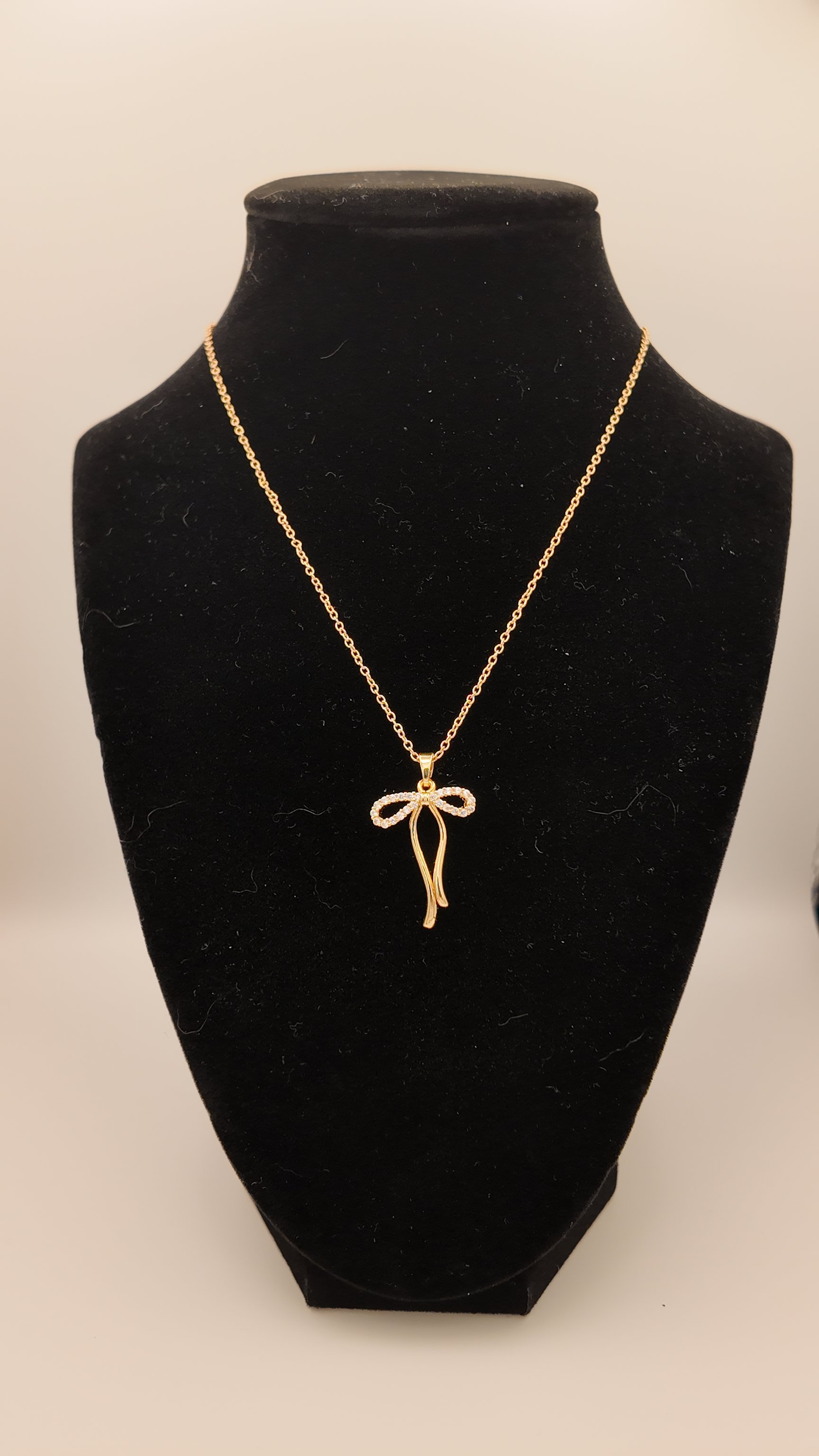 Ava's Gold Bow Necklace
