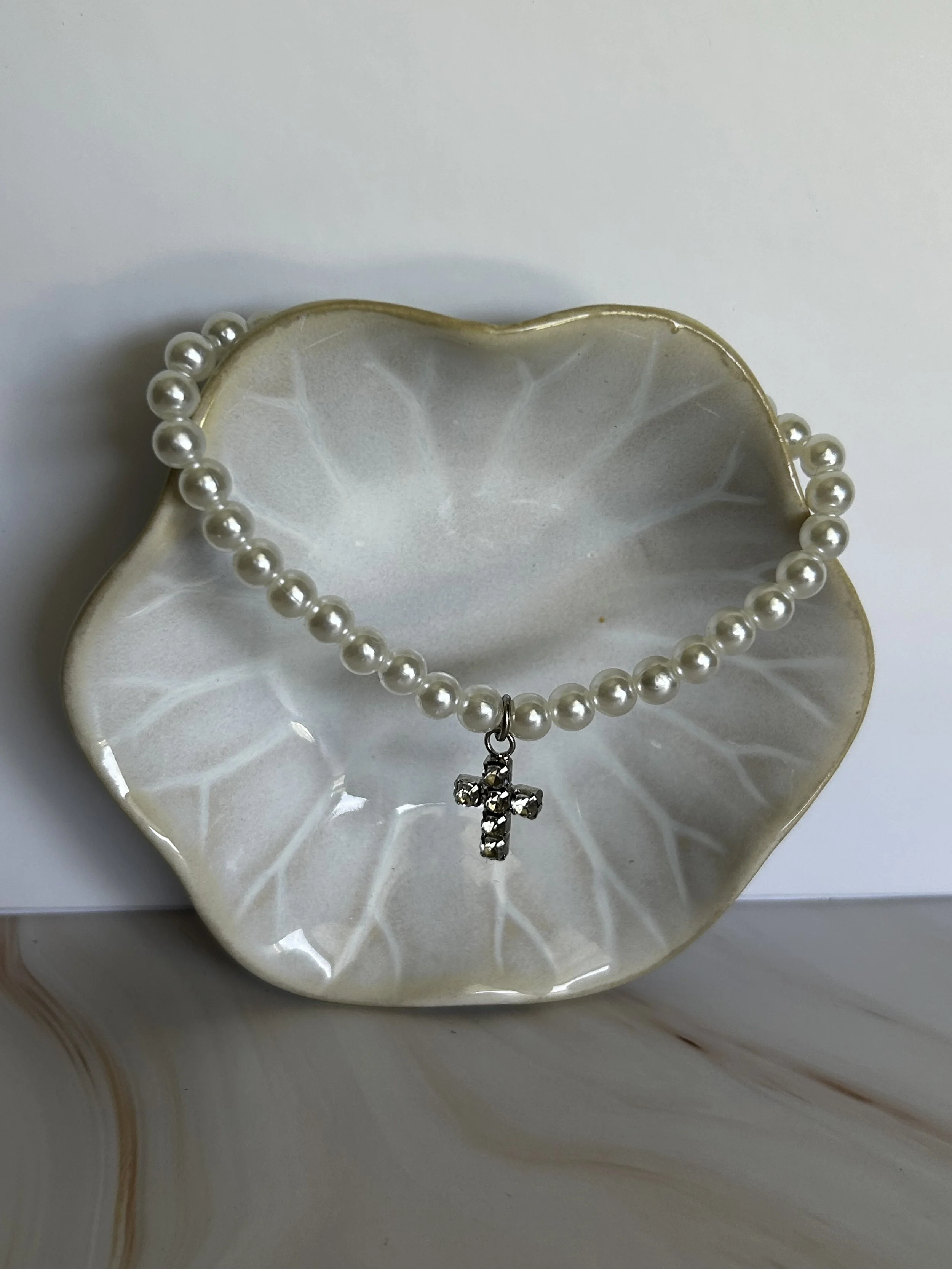 Sterling Silver Cross Bracelet