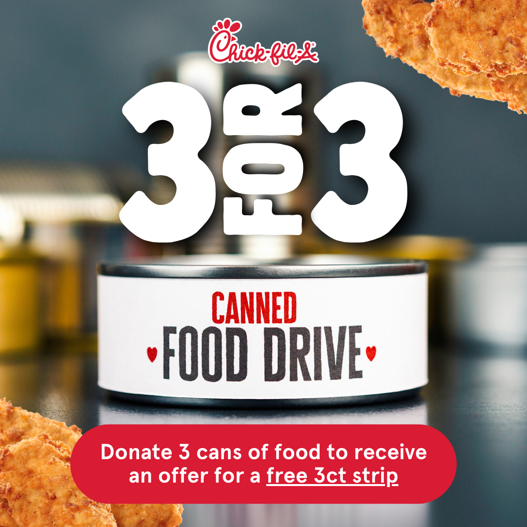 3 for 3 - Canned Food Drive