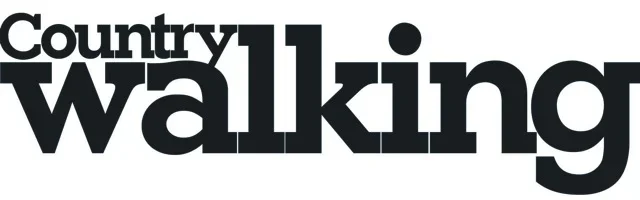 Graphic text that reads 'Country walking' in bold black letters.