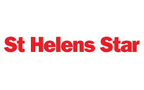Text that reads 'St Helens Star' in red font on a white background.