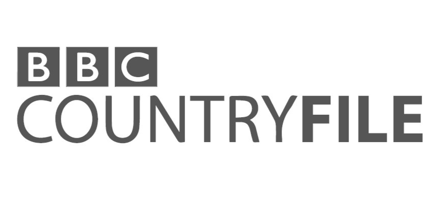 BBC Countryfile logo in black and white.