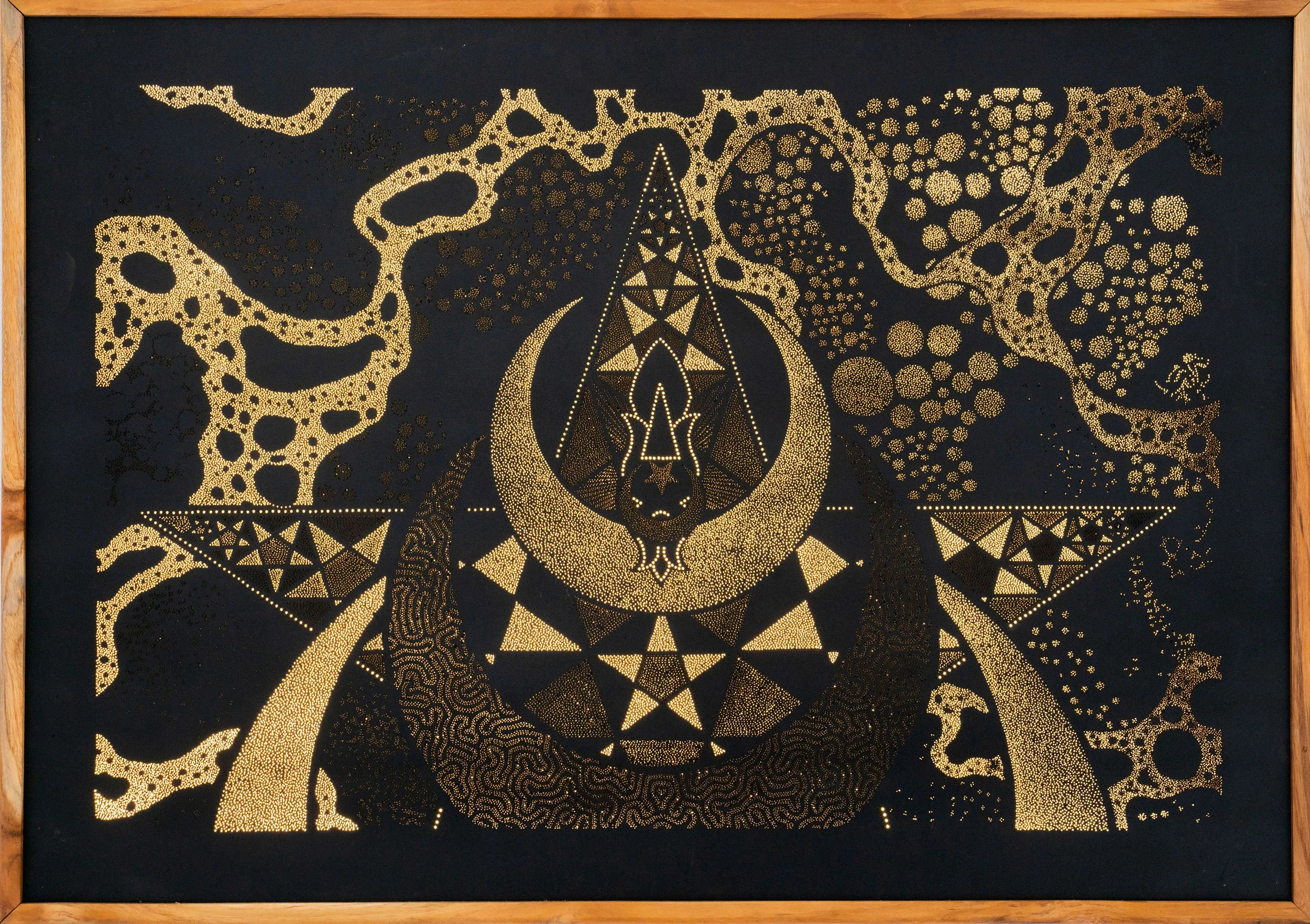 Expansion, a Photonic Pointillism Lightwork by contemporary artist Patrick Hüttlinger expressing growth, evolution and expanding consciousness through sacred geometry.