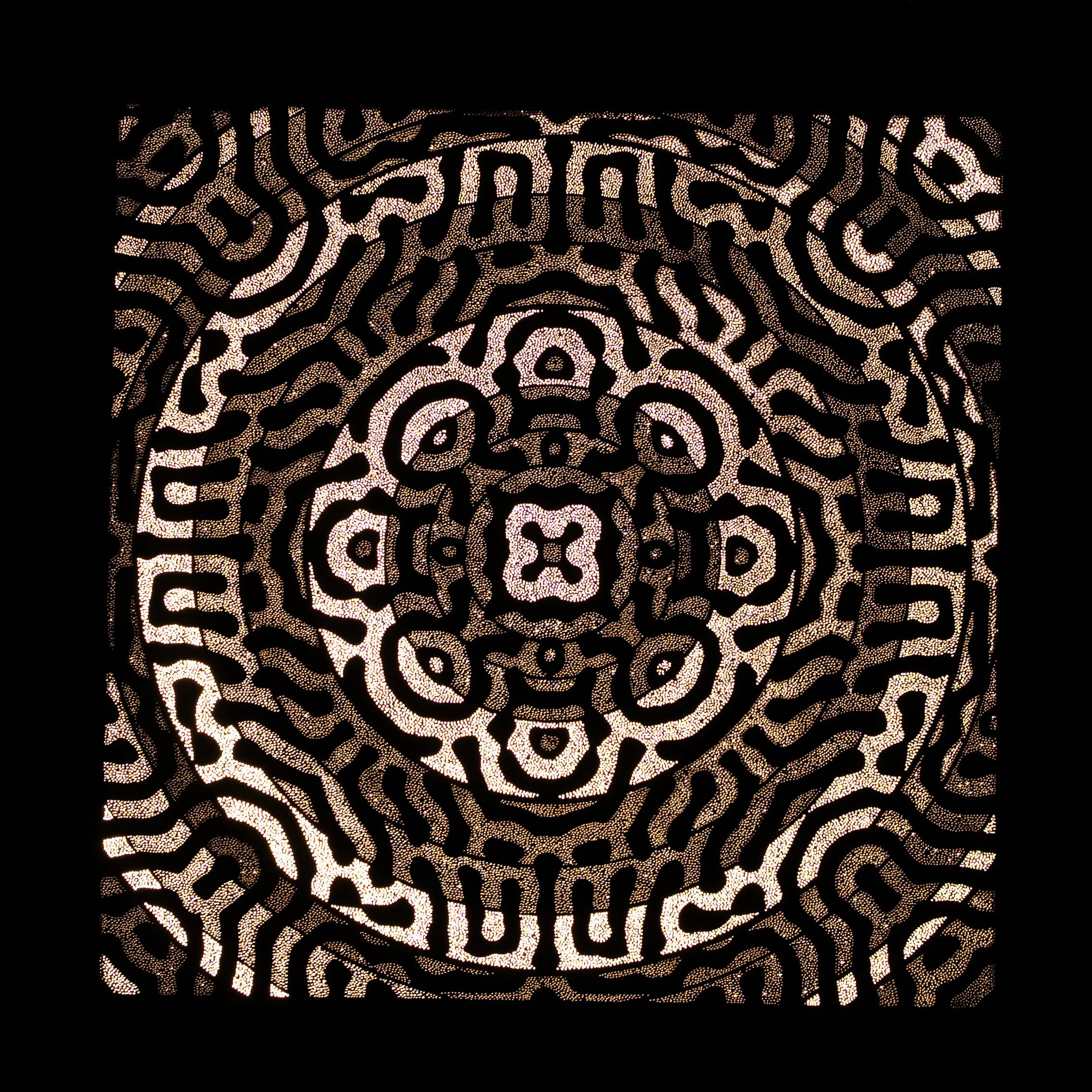 Shiva's Shakti, a Photonic Pointillism Lightwork by contemporary artist Patrick Hüttlinger exploring the union of masculine and feminine energies through sacred geometry.