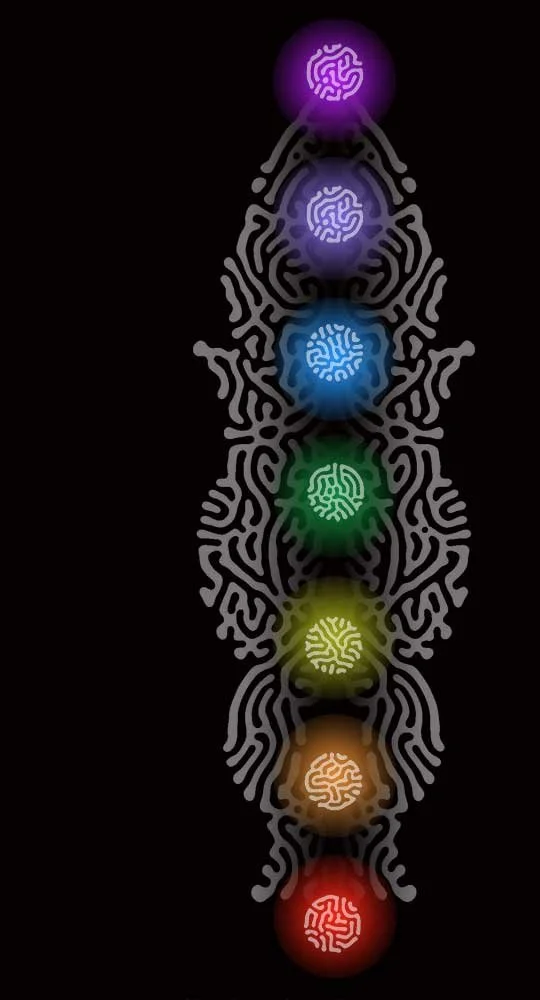 Overview graphic illustrating the creative process behind Patrick Hüttlinger's Photonic Pointillism Lightworks, from concept and sacred geometry to illumination and viewing experience.