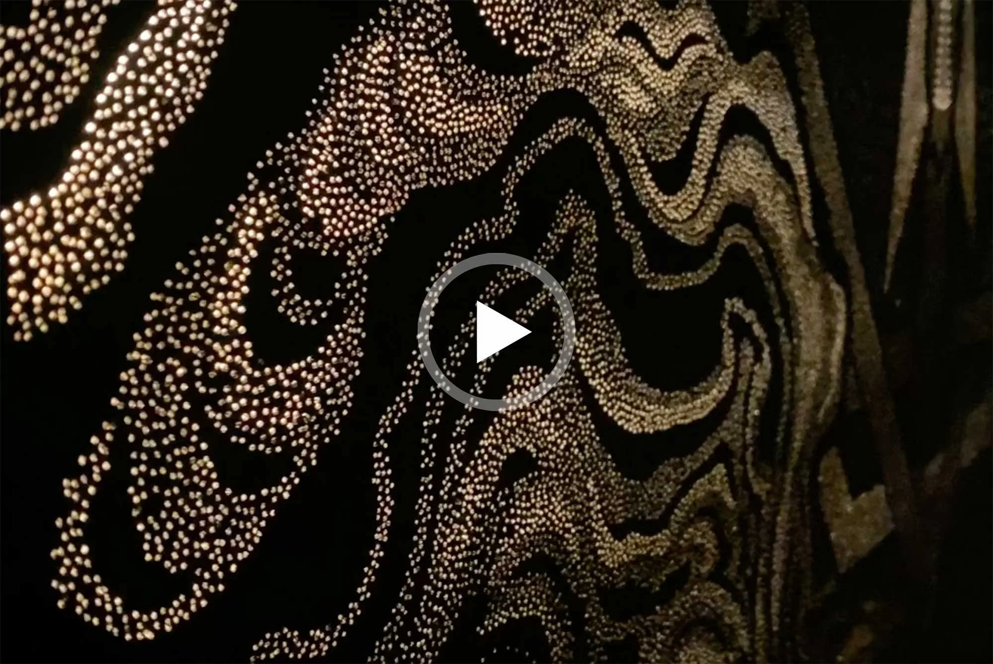 Video demonstrating how a Photonic Pointillism Lightwork changes with movement, revealing different layers and visual states as the viewer changes perspective.