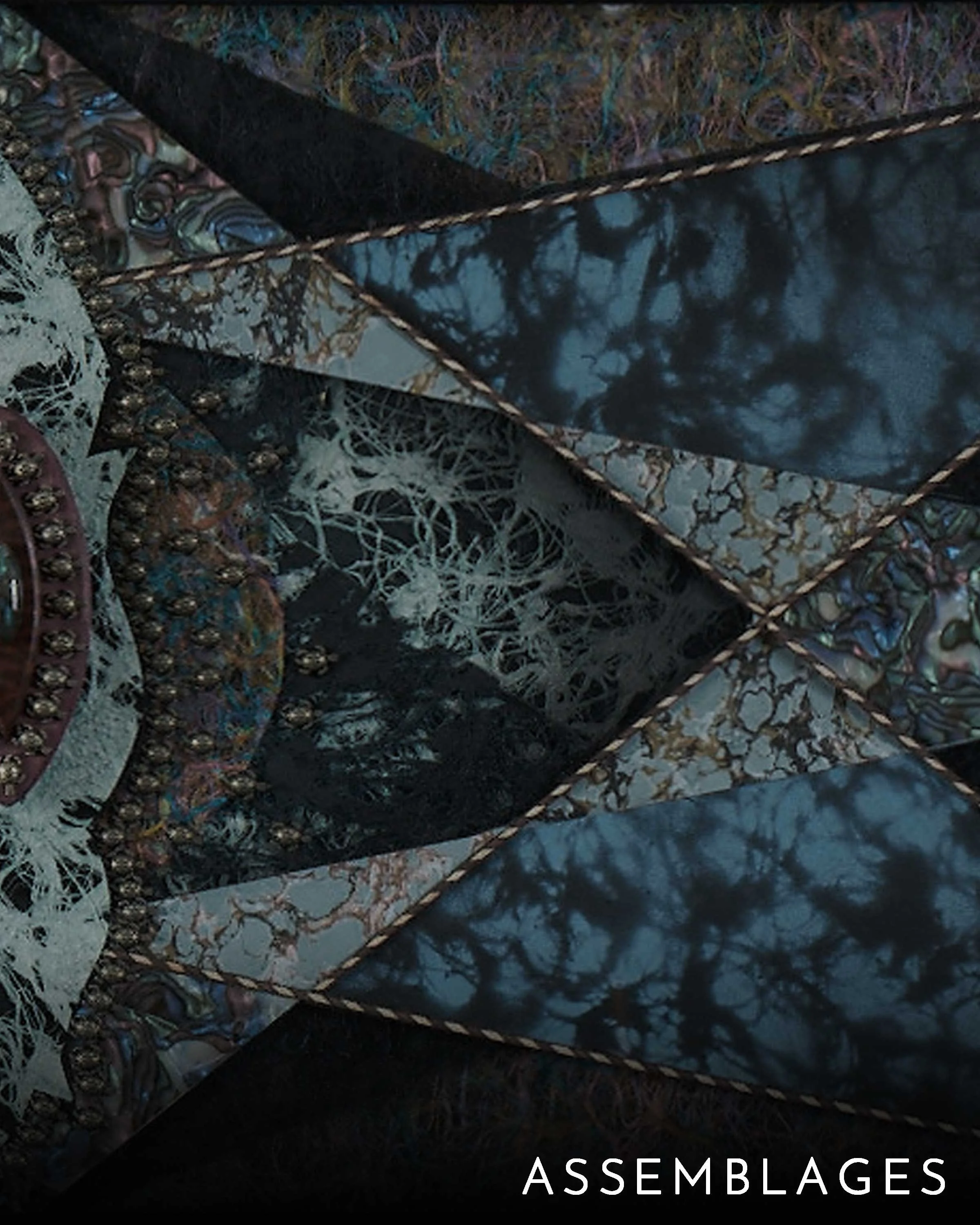 Sacred geometry assemblage by contemporary artist Patrick Hüttlinger. Mixed-media artwork inspired by natural structures, symbolism and organic patterns.