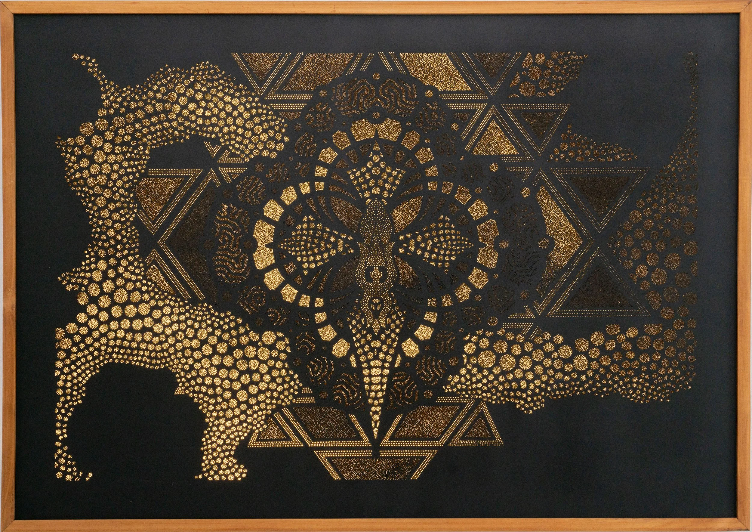 Divinity, a Photonic Pointillism Lightwork by contemporary artist Patrick Hüttlinger exploring sacred geometry as an expression of divine order and universal consciousness.