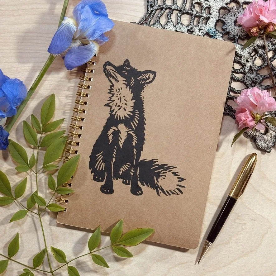 Whimsical Fox Dot Grid Notebook