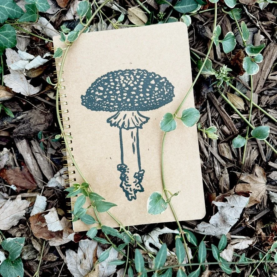Amanita Mushroom Dot Grid Notebook
