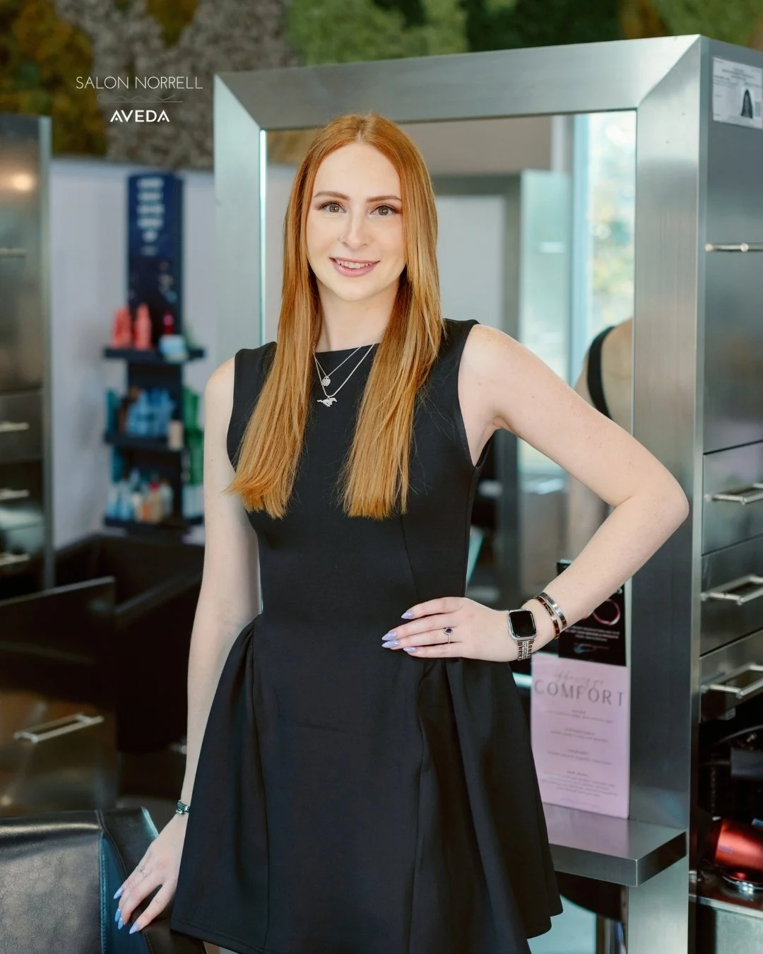 Olivia — dimensional color, blonding, and precision color specialist at Salon Norrell AVEDA in Carrollwood Tampa