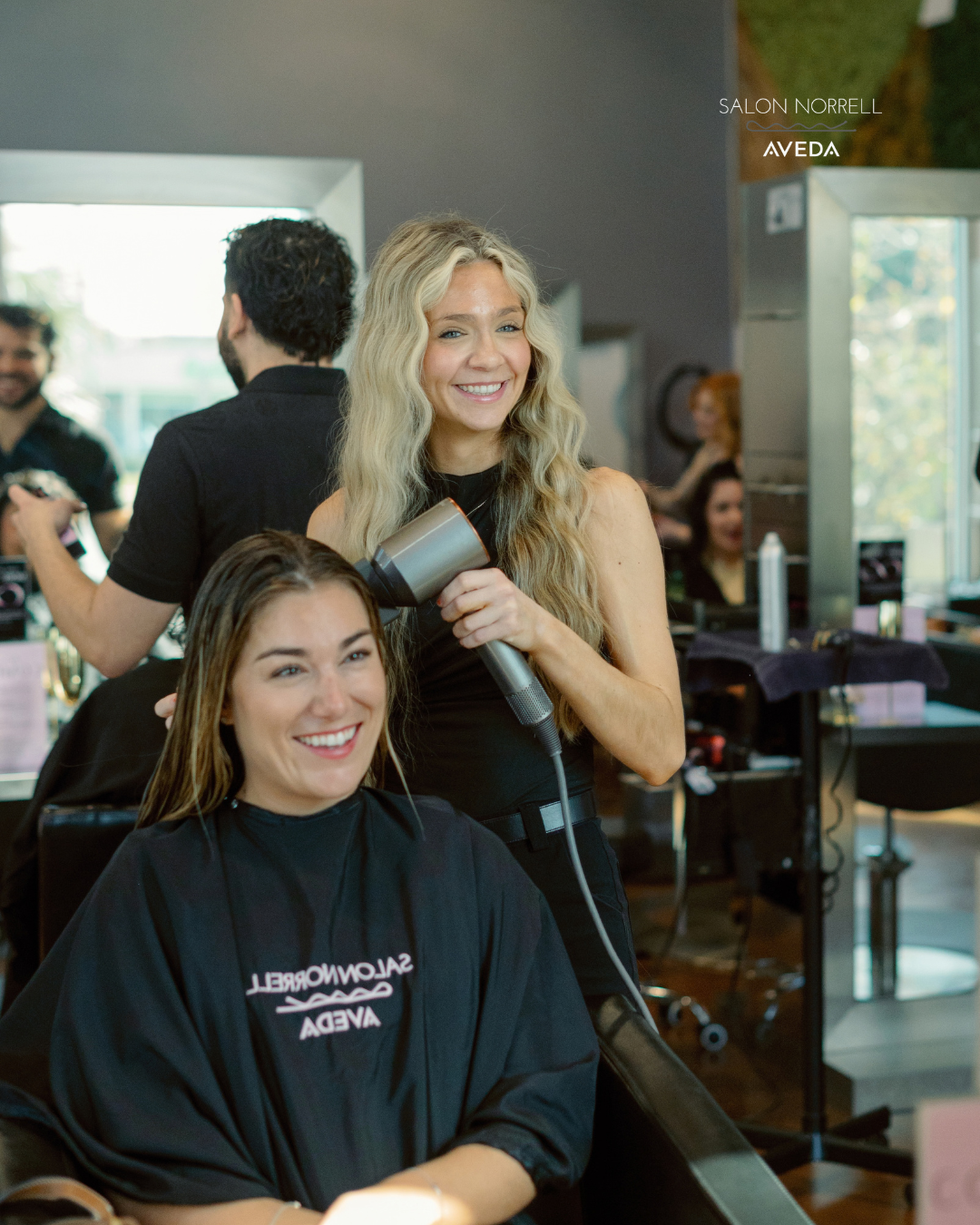 Professional Hair styling service at Salon Norrell Aveda Tampa.