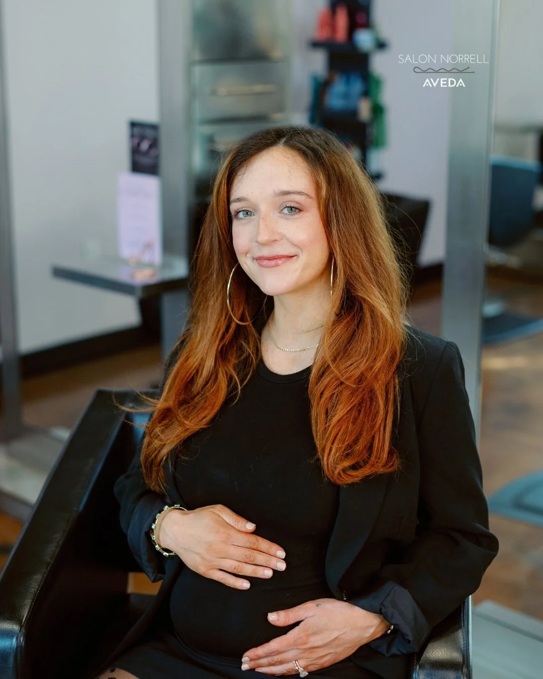 Katie — copper color, dimensional blonding, and balayage specialist at Salon Norrell AVEDA in Carrollwood Tampa