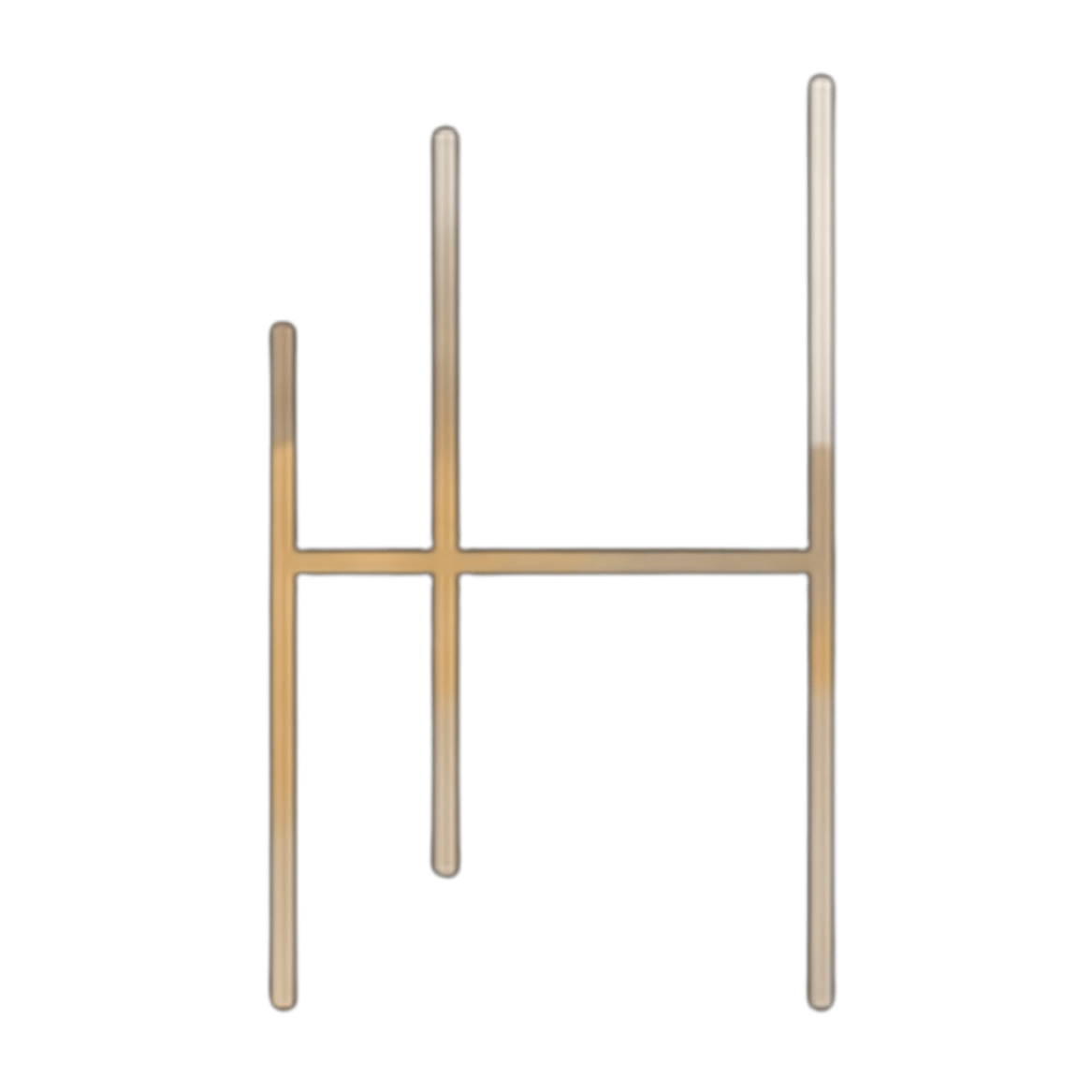 Hansen Hypnotherapy HH monogram logo in gold on a warm brown background