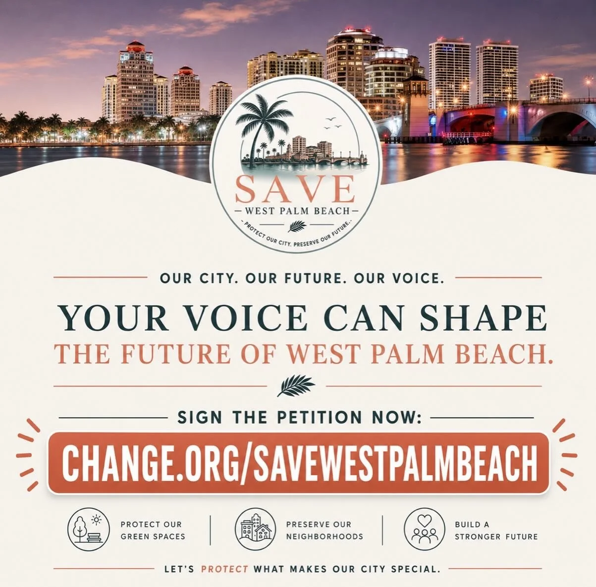 Shape the future of WPB. Sign the petition today. ✍️