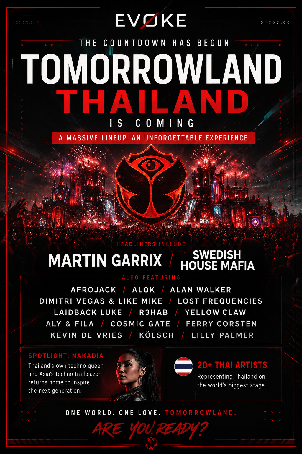Tomorrowland Thailand festival lineup preview