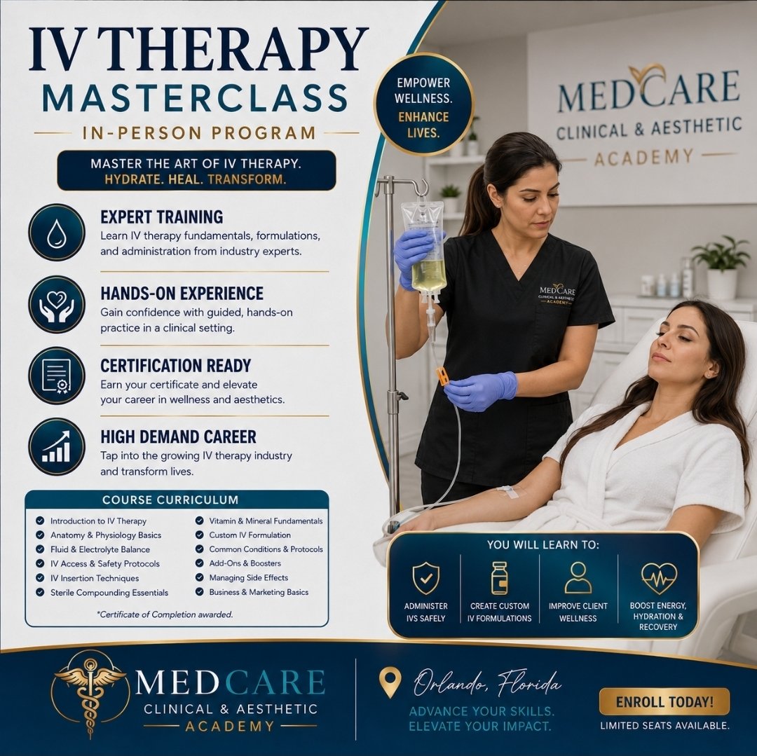 IV THERAPY CERTIFICATE - IN PERSON ONLY