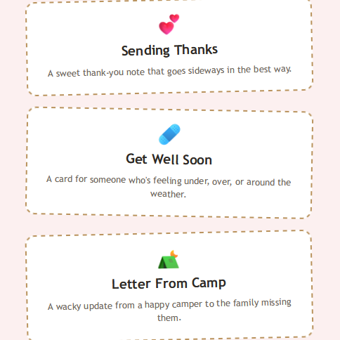 Wacky Letter Writing Game