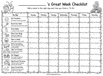 Great Week Checklist
