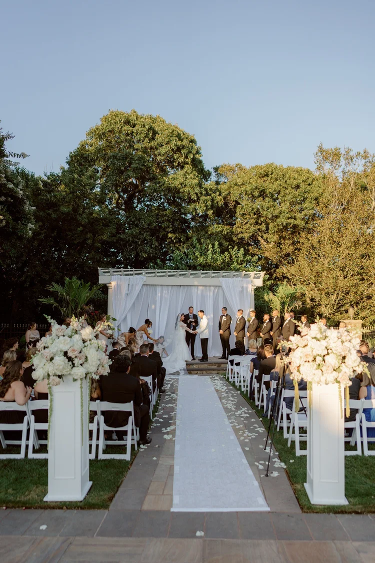 Gabrielle and Josh's black-tie wedding