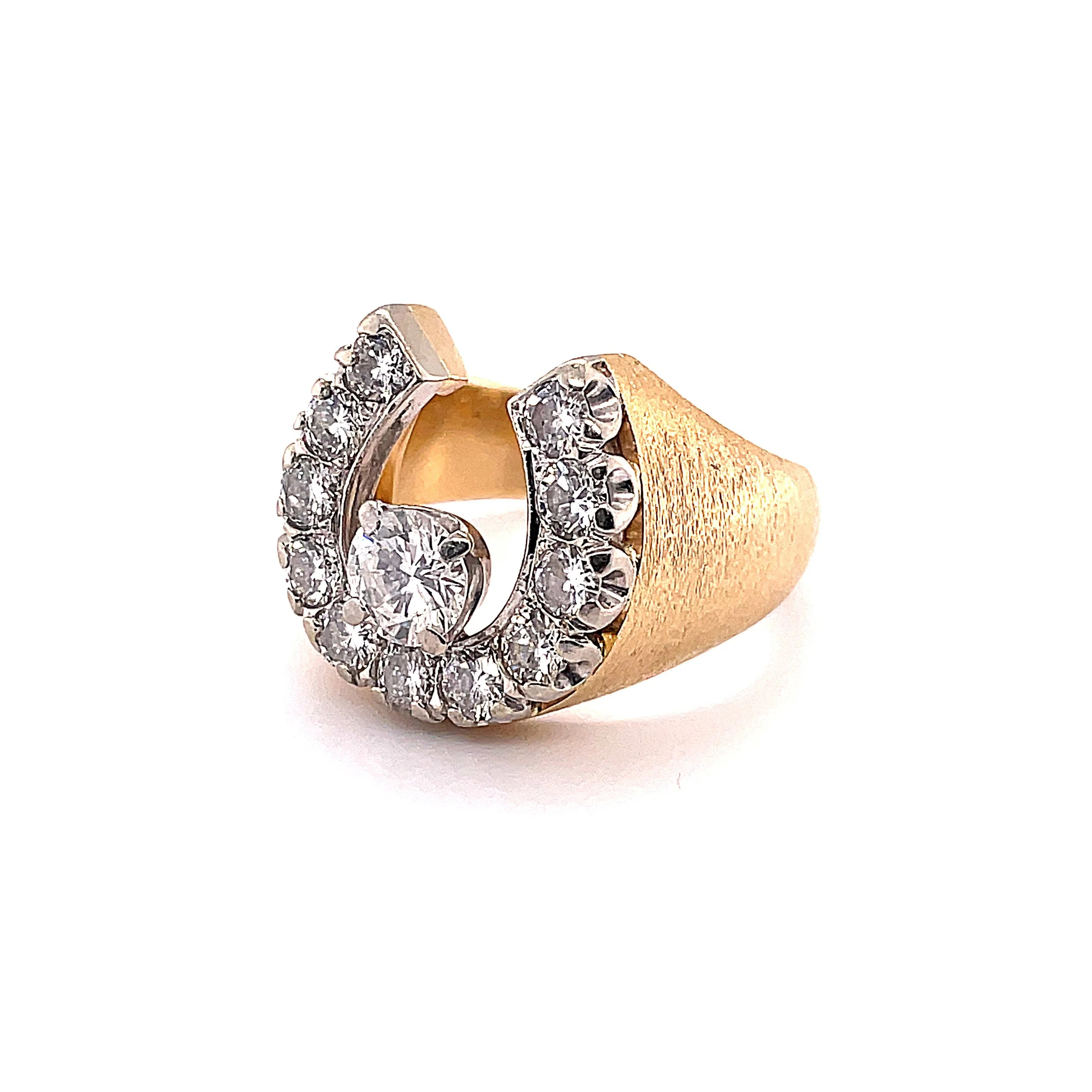 Diamond horseshoe ring