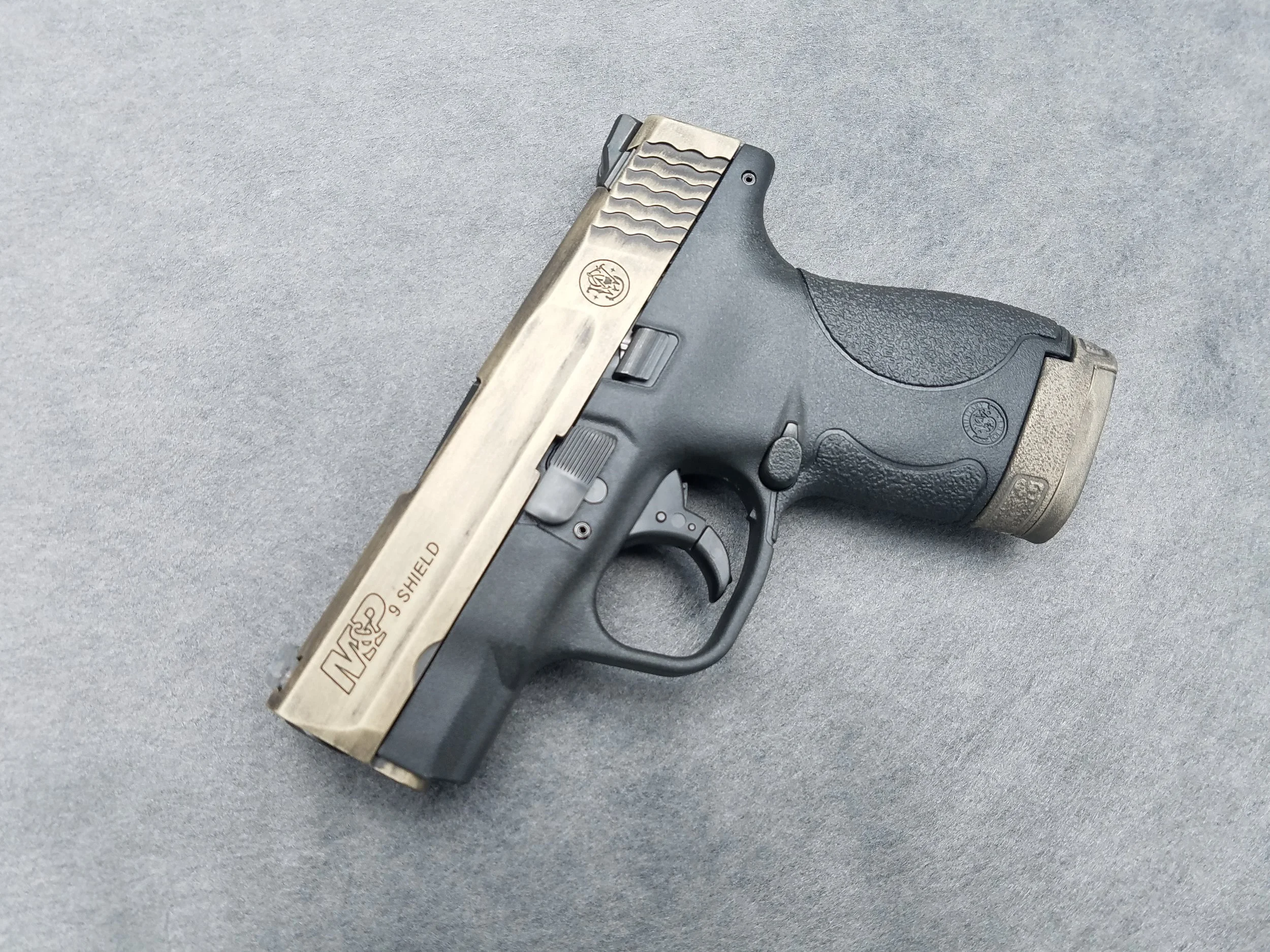 Distressed Pistol Slide+Magwell Example - $145