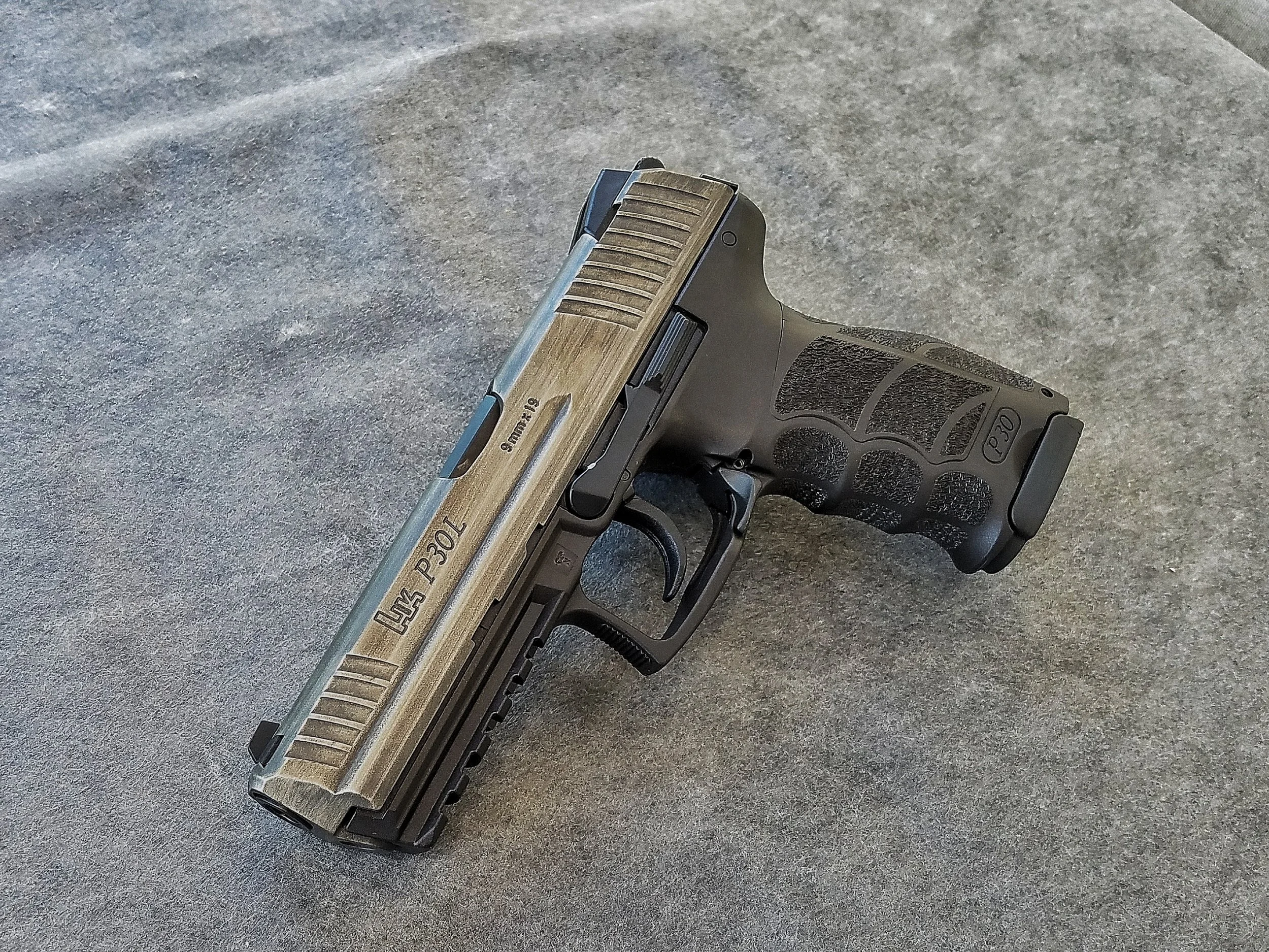 Distressed Pistol Slide Example - $125