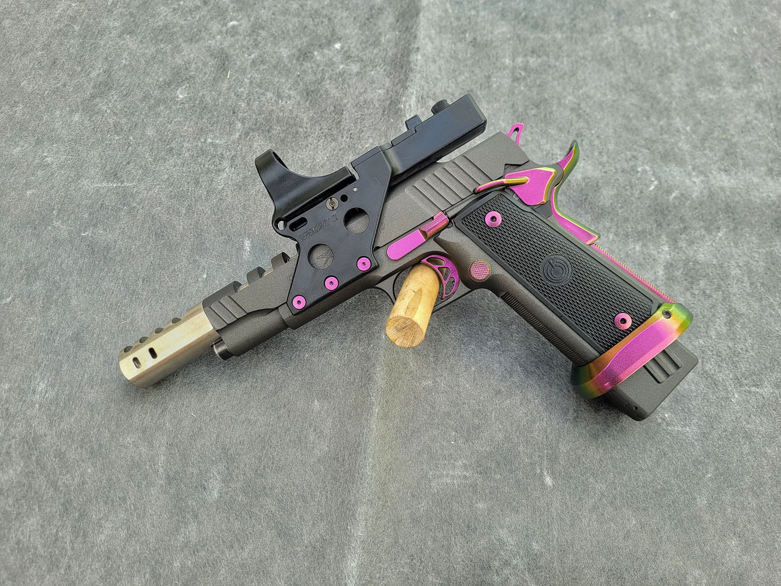 1 Color Pistol Slide+Frame+Mag Base Plate+Guncandy Razorback Parts Example - $300