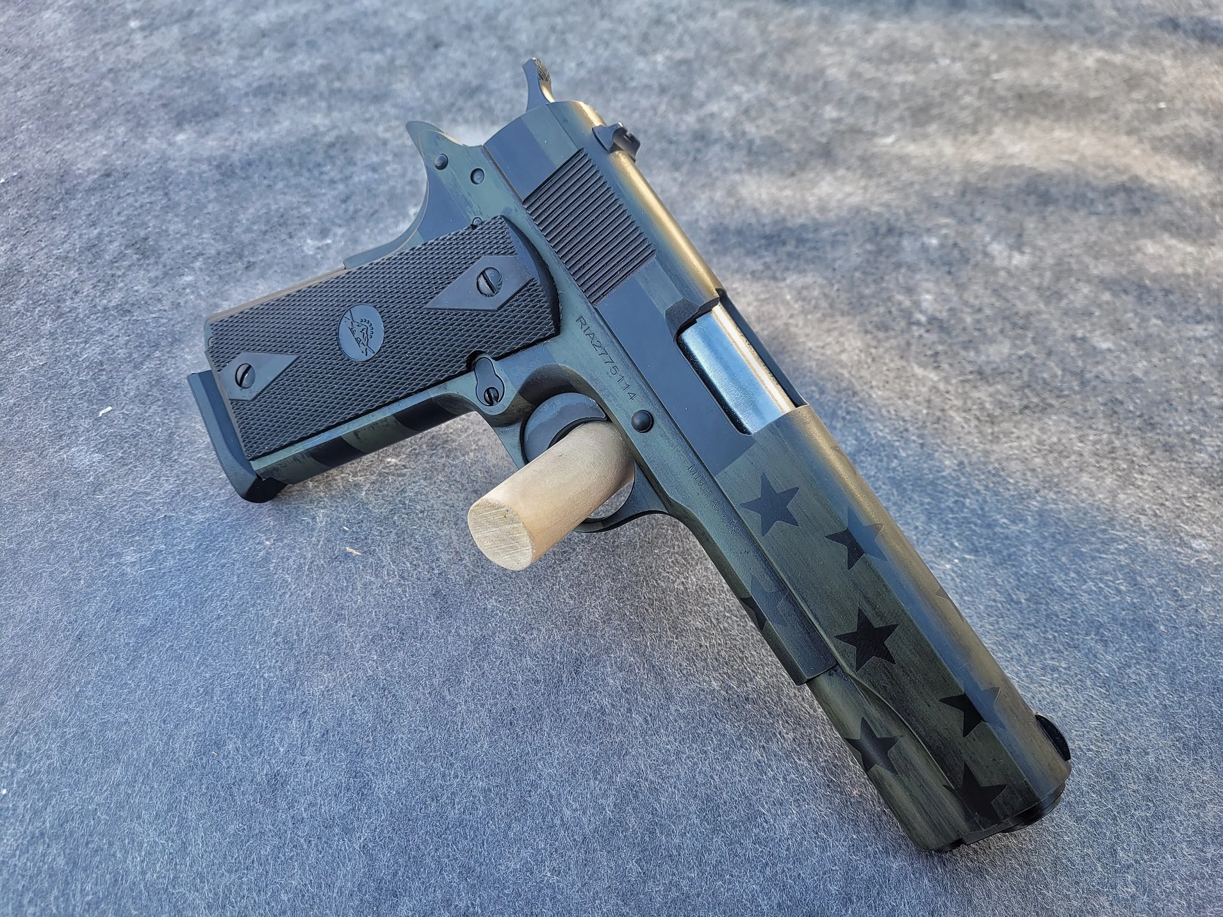 2 Color Distressed Pistol Slide+Frame Example - $350