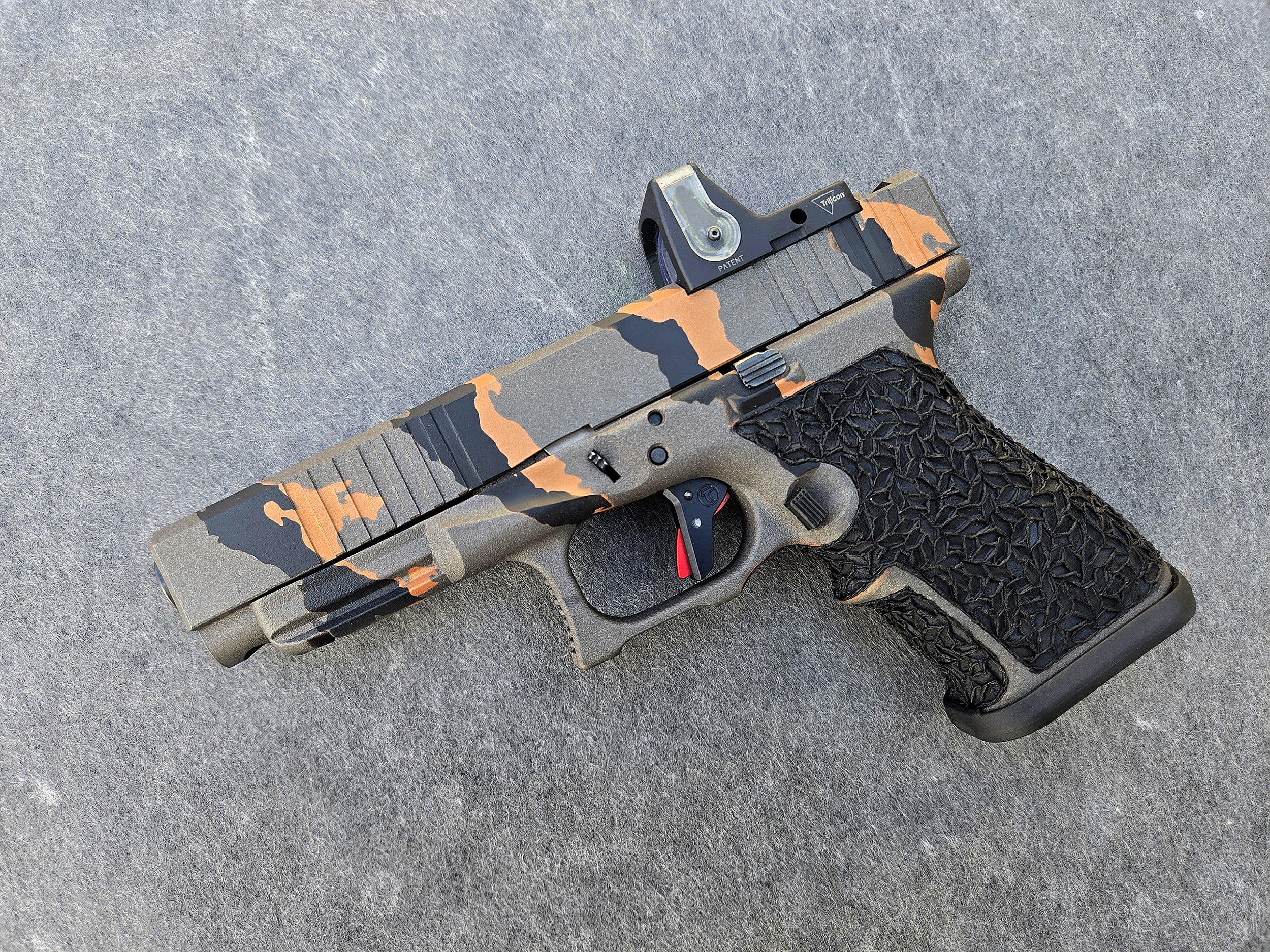 3 Color Pistol Slide+Frame+Full Stippling Package Example - $605