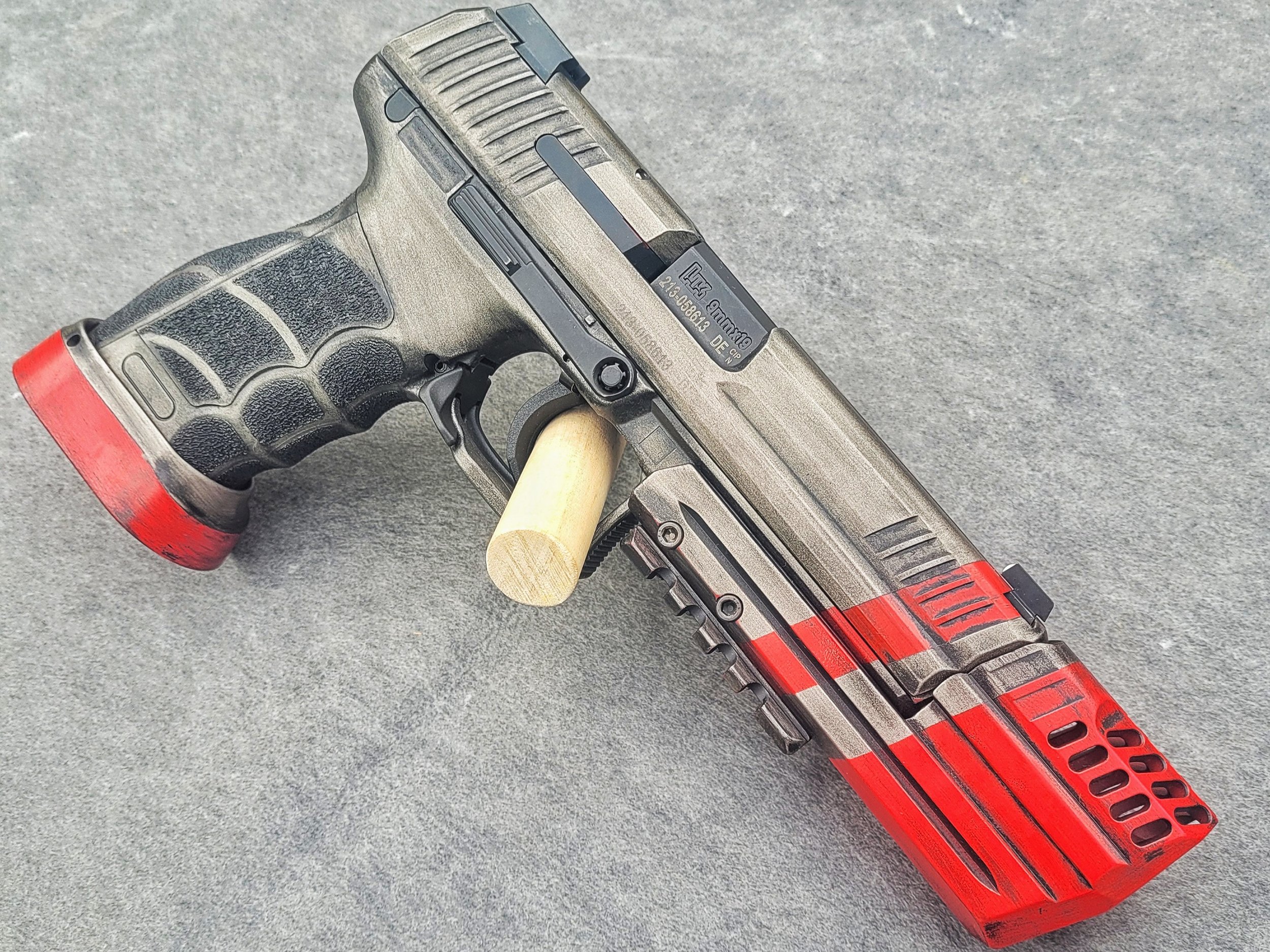 2 Color Distressed Slide+Frame+Magwell +Extra Part Example - $360