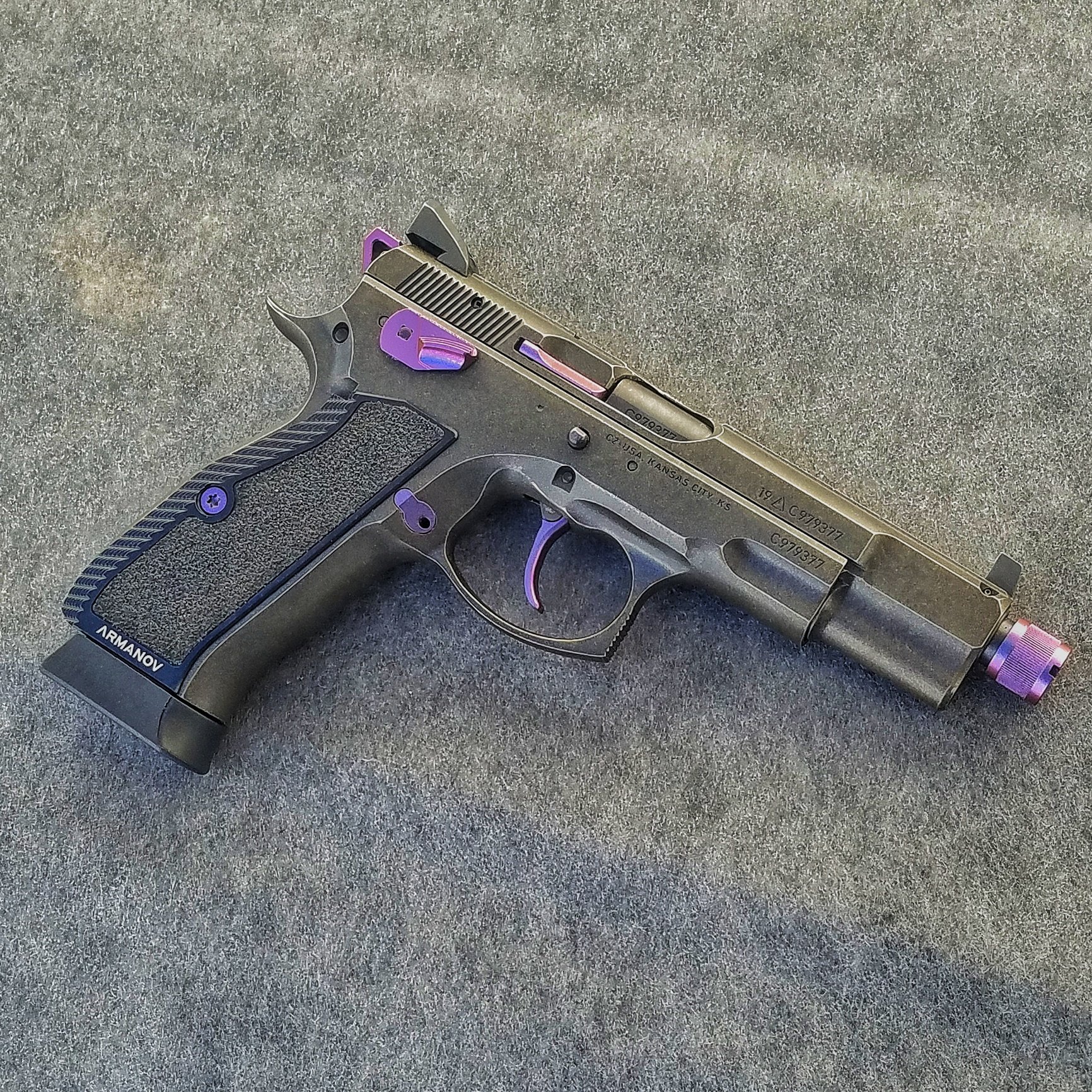 "Stone Wash" Pistol Slide+Frame+Small Parts Guncandy Mongoose Example - $380