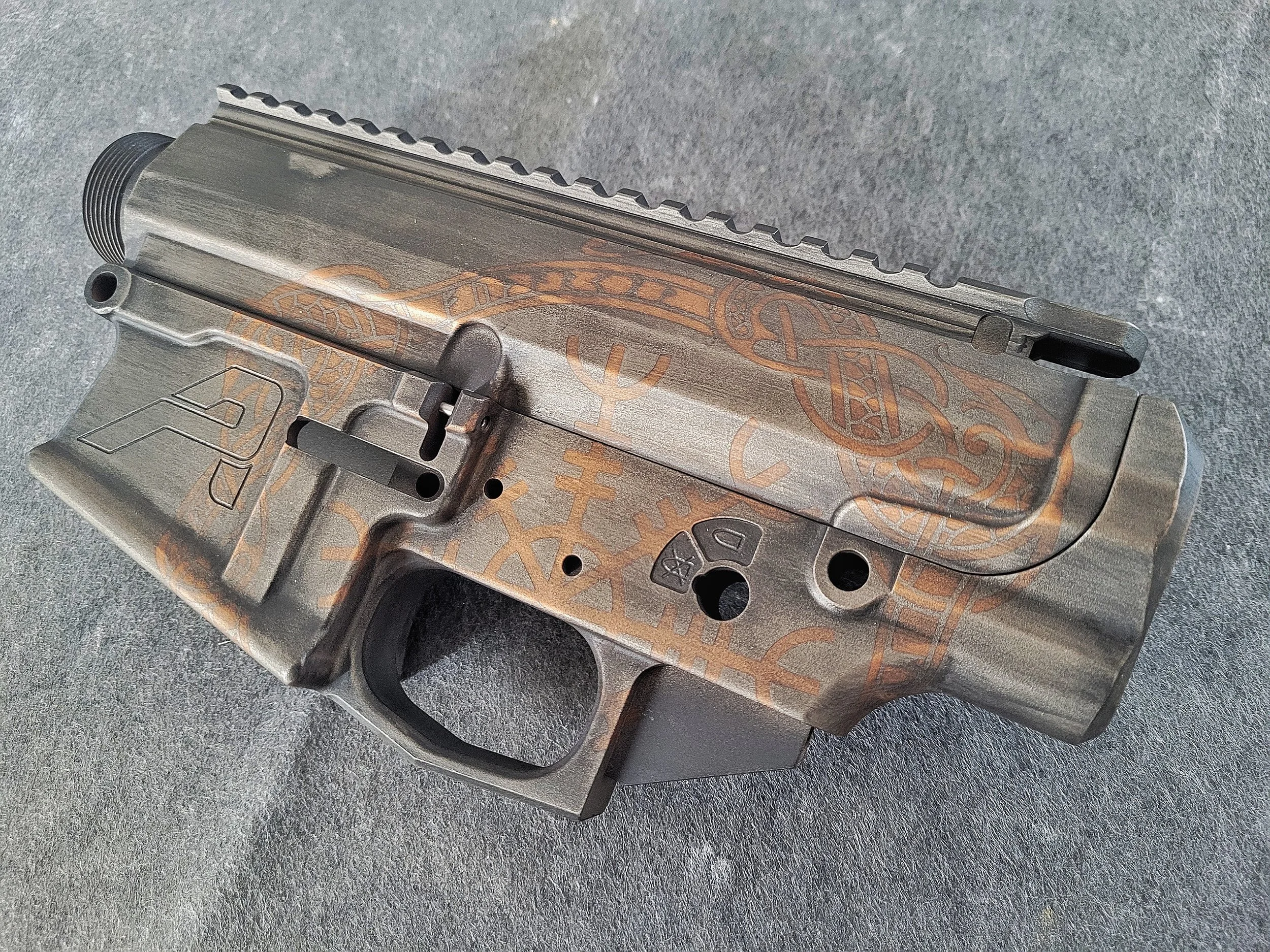 2 Color Distressed Upper/Lower Receivers Example - $385