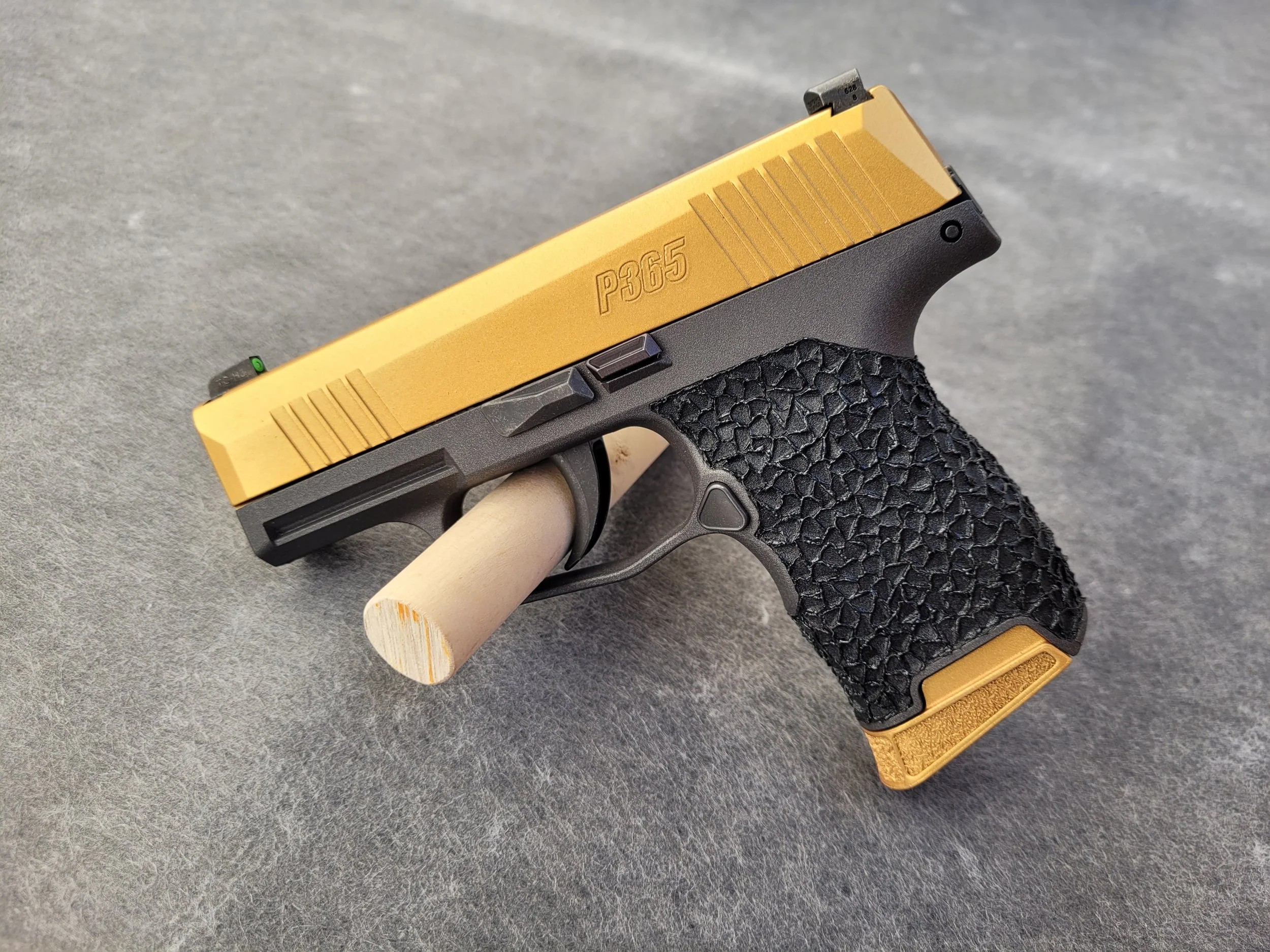 2 Color Pistol Slide+Frame+Mag Base Plate+Stippling Example - $330