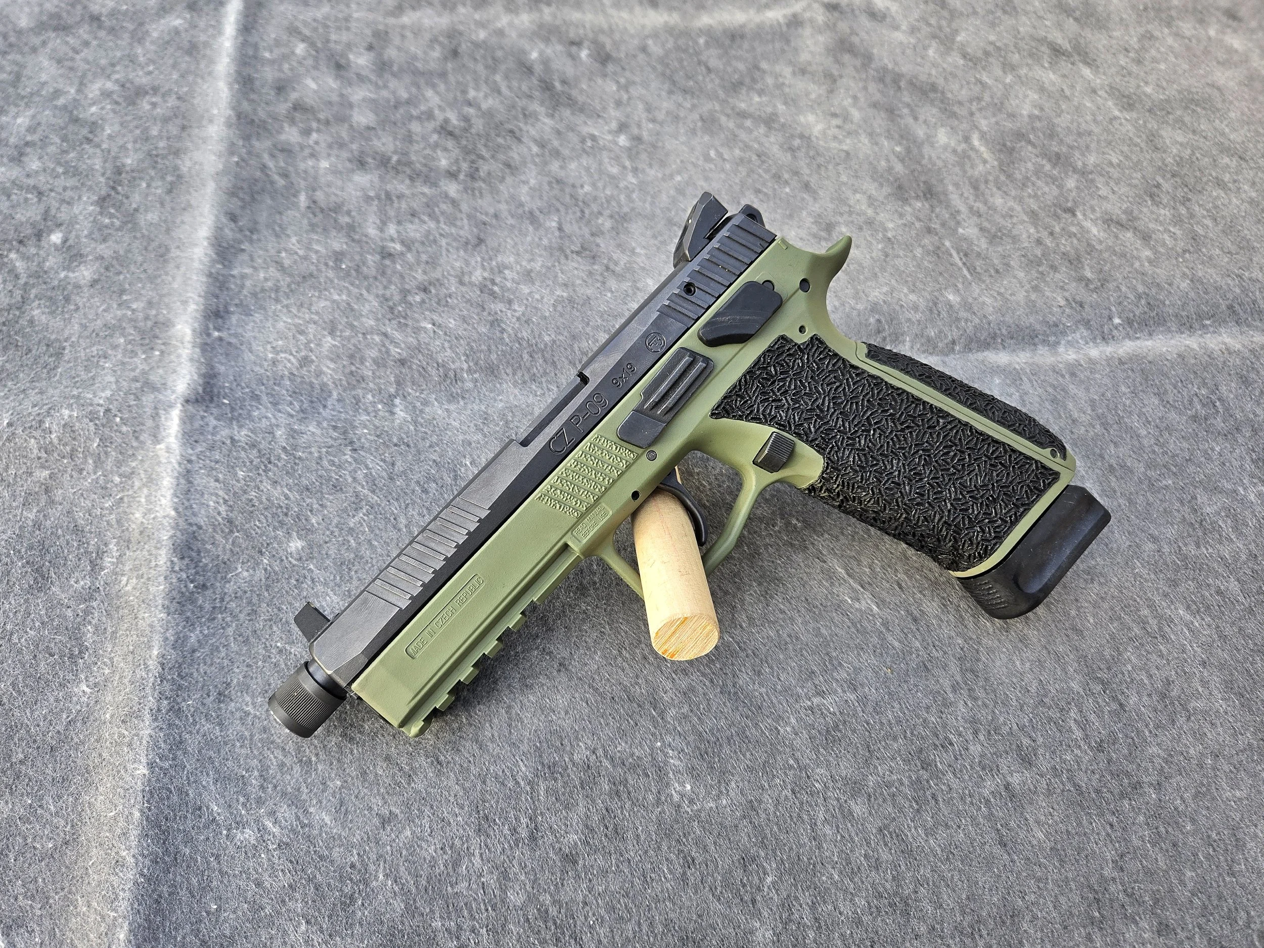 1 Color Pistol Frame+Stippling Example - $215