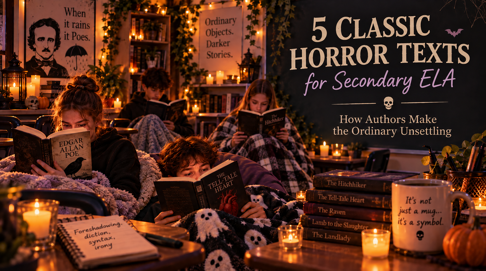 5 Classic Horror Stories for Secondary ELA—and the Literary Elements I Teach With Each One