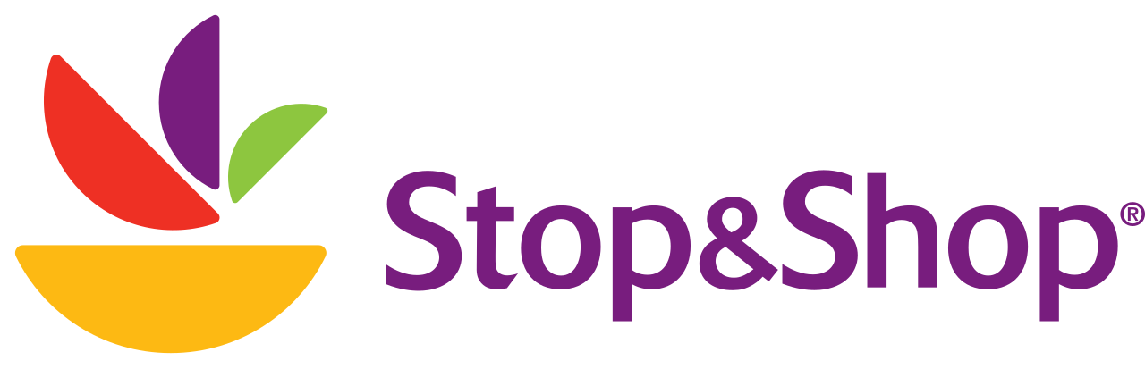 Stop & Shop logo with a stylized shopping basket and colorful leaves.