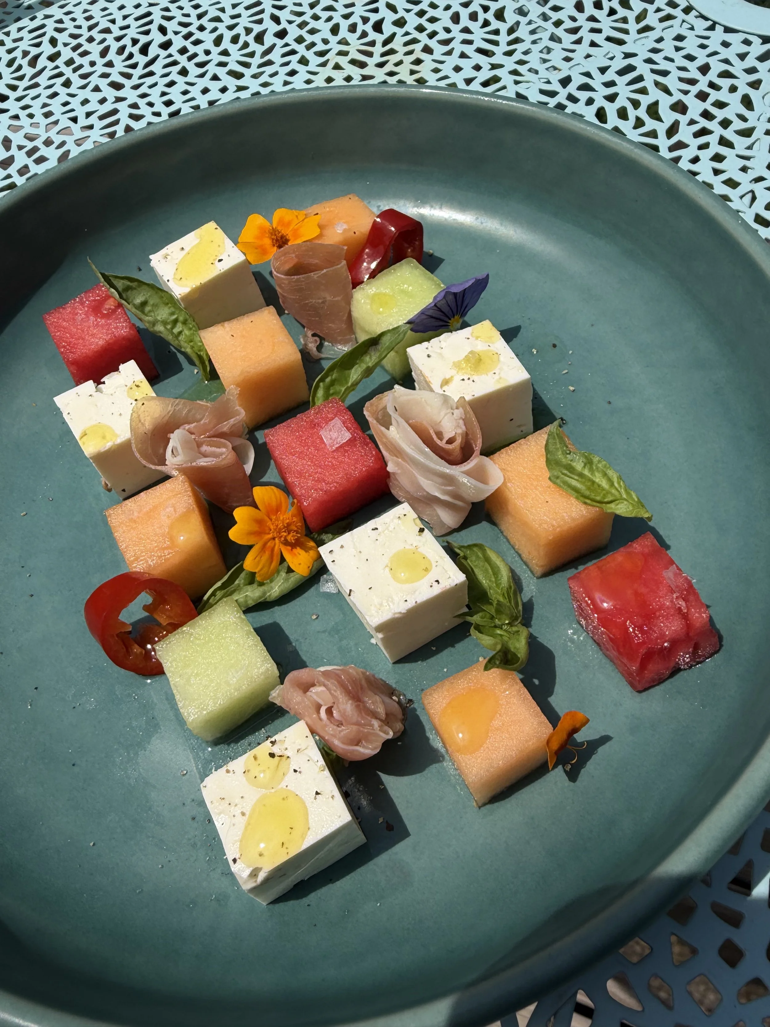 Modern Melon and Prosciutto Appetizer
