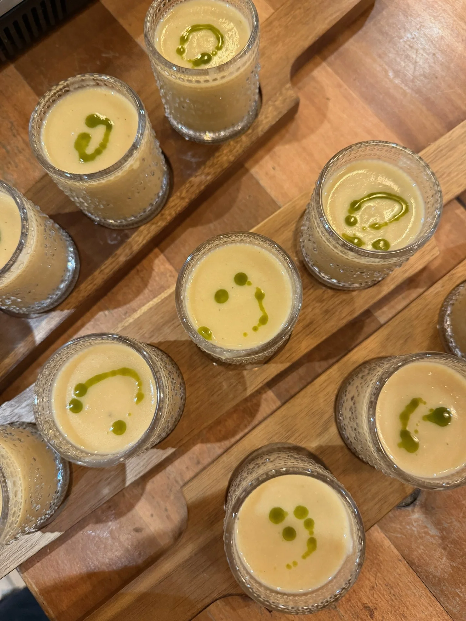 Miso Potato Celeriac Soup Shooters for an Amuse Bouche