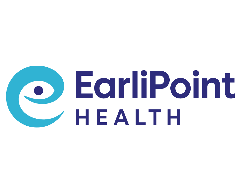 EarliPoint Health logo with stylized blue eye icon and the name EarliPoint Health in purple text.