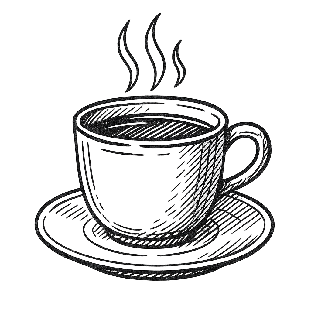 Sketch image of coffee cup