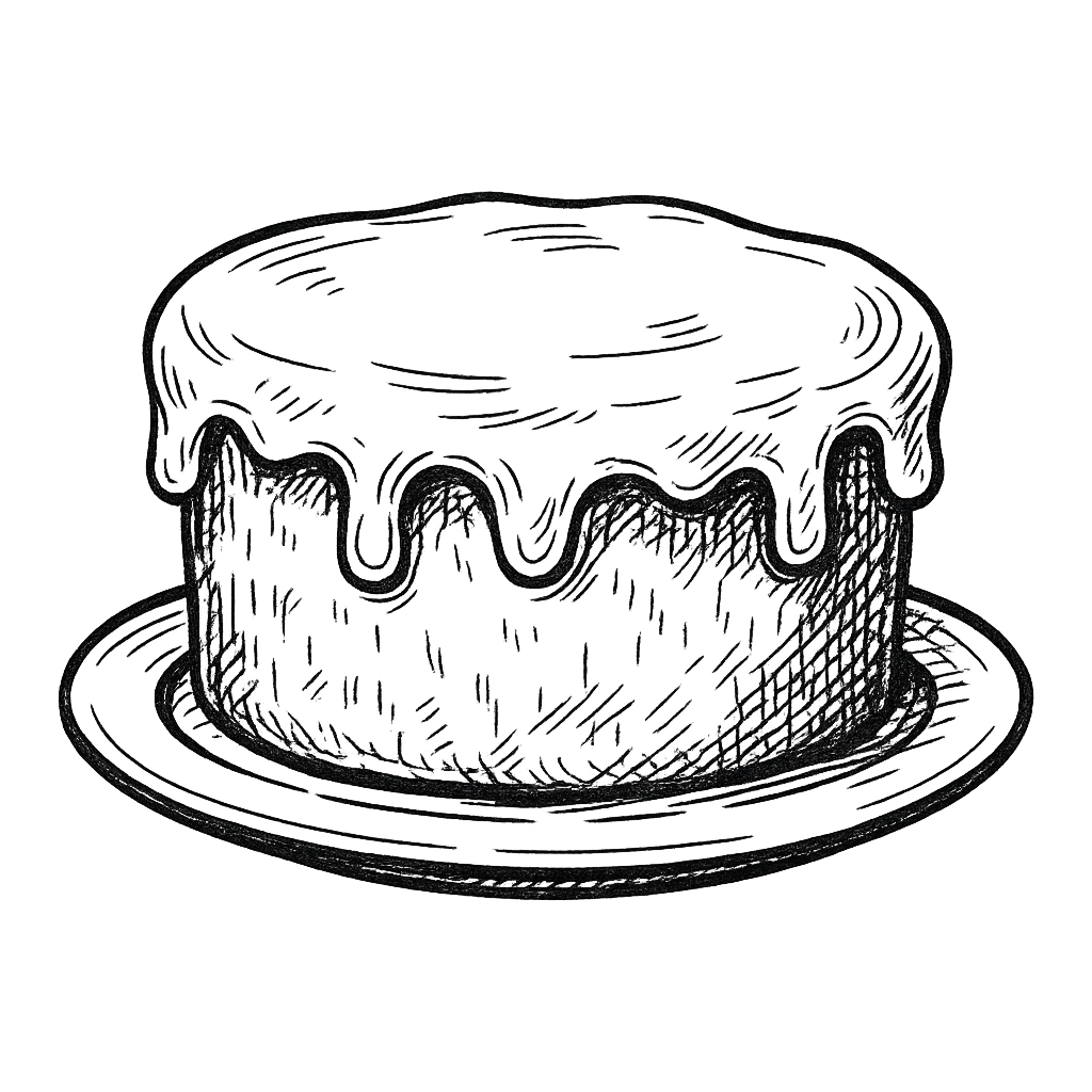 Sketch image of cake