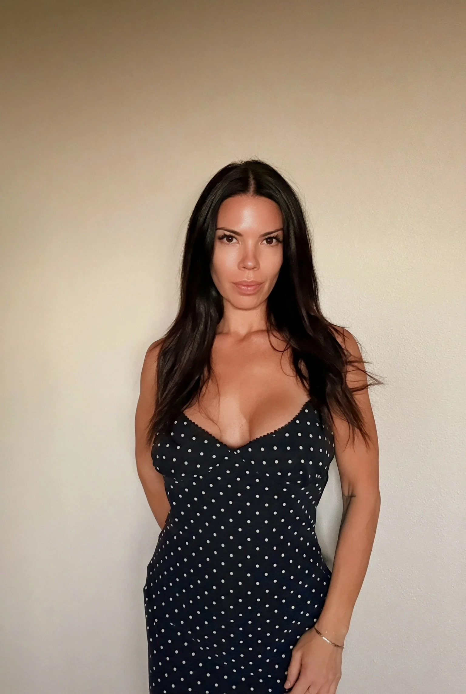 polka dot maxi dress