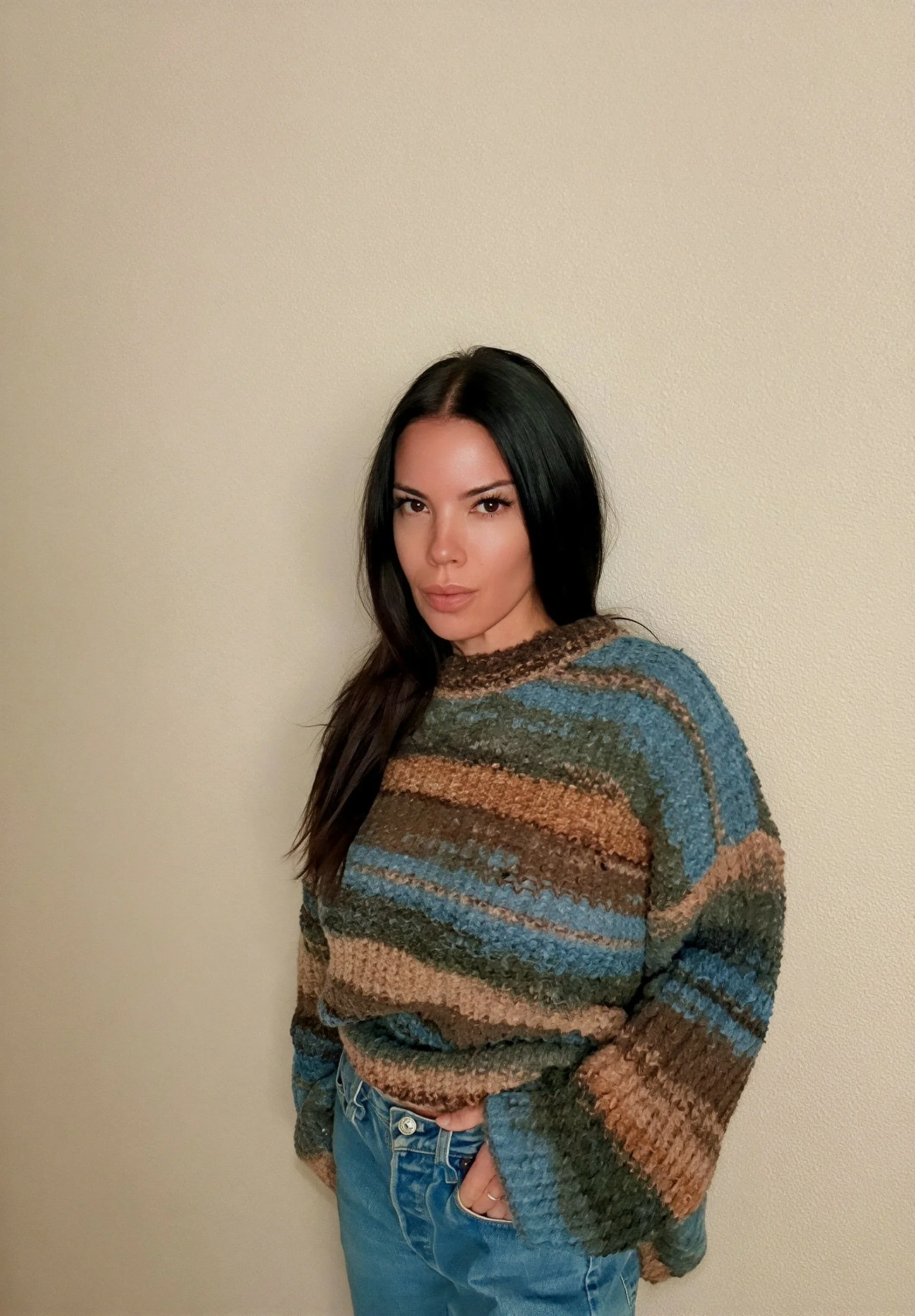 Striped slouchy SWEATER